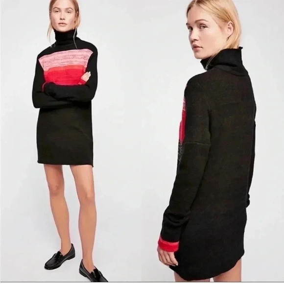 Free People Winter Break Sweater Dress Size Medium - Picture 1 of 5